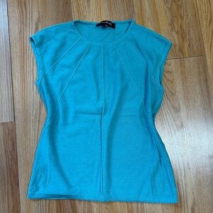 Evan Picone Turquoise Short Sleeve Top